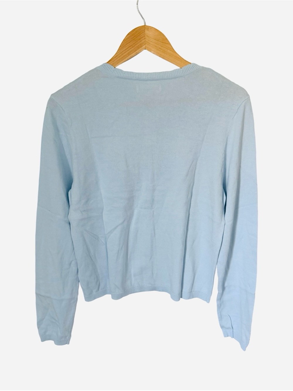 Aeropostale Light Blue Scalloped Button Front Crew Cardigan Sweater NWT Size XL - Picture 5 of 7